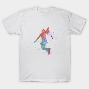 Badminton player in watercolor T-Shirt